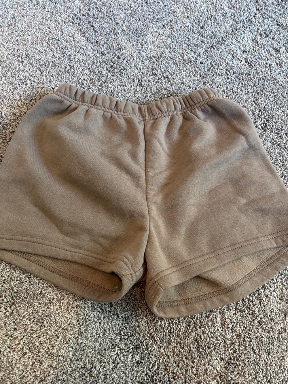 Kids Brown Elastic-Waist Casual Shorts